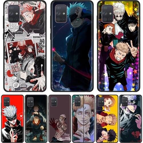 Jujutsu Kaisen Phone Case for Samsung A50 A51 A70 A71 A30 A21S A20e A10 A10S A72 Case Black Silicone Coque