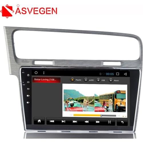 For Volkswagen Golf 2014 10.2'' Android 7.1 Quad Core Car GPS Navigation Car Vedio Radio Bluetooth Multimedia Player