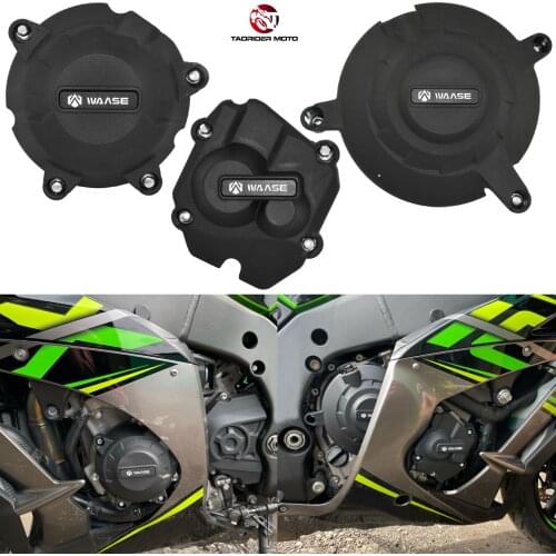 TAORIDER-MOTO Engine Guard Stator Clutch Pulse Cover Slider Protector Set For KAWASAKI Ninja ZX10R ZX-10R 2011-2015 2016-2021