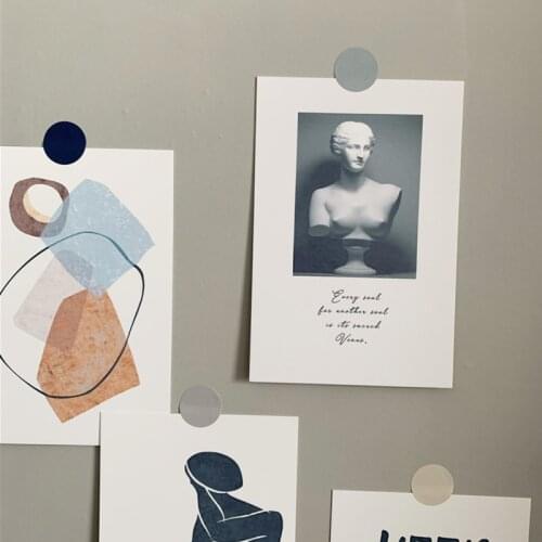 Ins Simple Style Literary Abstract Card Postcard Small Poster Self-made Wall Mounted Greeting Card Decorative Wallpaper