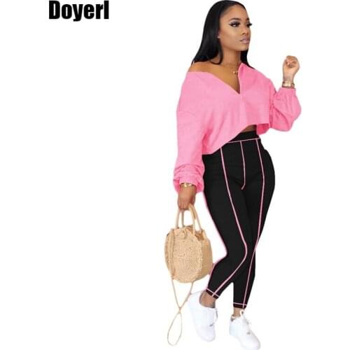 Joggers Women Set Autumn Tracksuit Sportswear Fitness Long Sleeve TShirts Top and Pants Suit Two Piece Set Women 2pcs Outfit Set