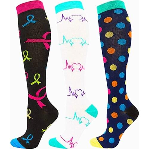 Compression Socks For Men&Women 20-30 Mmhg Athletic Socks For Running Flight Travel Boost Stamina Prevent Varicose Veins Socks