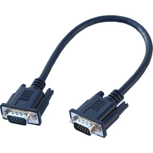 30 cm VGA short Cable HD Full 15 Pin Male to Male RGB Cables Cord Wire Line Copper Core for PC Computer Monitor Projector
