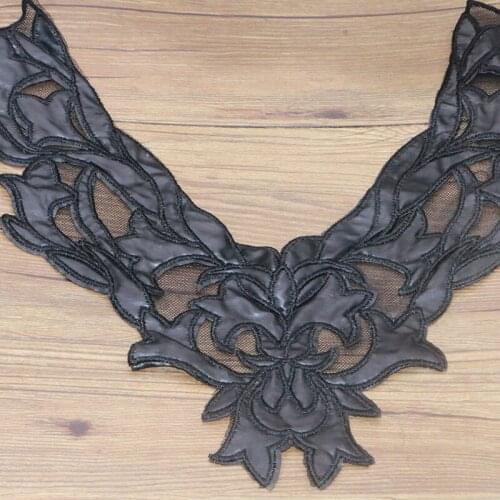 Beautiful 1pc embroidery lace neckline lace flower fabric, DIY fabric sewing crafts