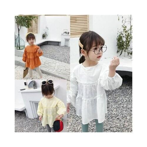 Cute Baby Girl Shirt Blouses Childrens Casual Clothing Baby Girl Cotton Wild Ruffle Shirt Kids Girls Tee Shirt Toddler Top Tees