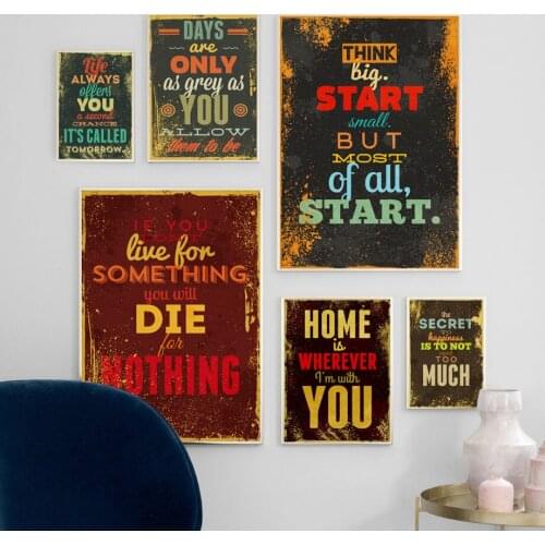 Hippie Motivational Quotes Aphorism Vintage Posters And Prints Wall Art Canvas Painting Wall Pictures For Living Room Home Decor