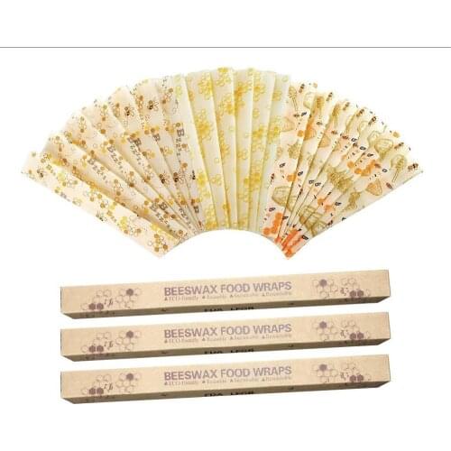 Zero Waste Reusable Storage Wrap Roll Sustainable Organic Sandwiches & Cheese Food Wrapping Paper BPA & Plastic Beeswax Wrap