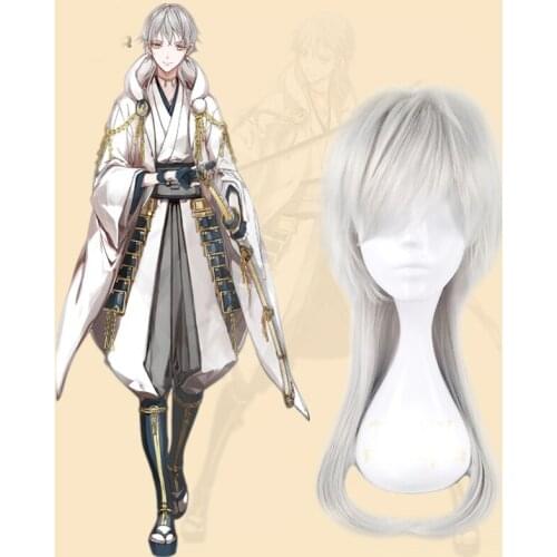 1pcs Anime Touken Ranbu Online Tsurumaru Kuninaga Wig Cosplay Costume Decor Prop for Men Boy Synthetic Hair Gift New