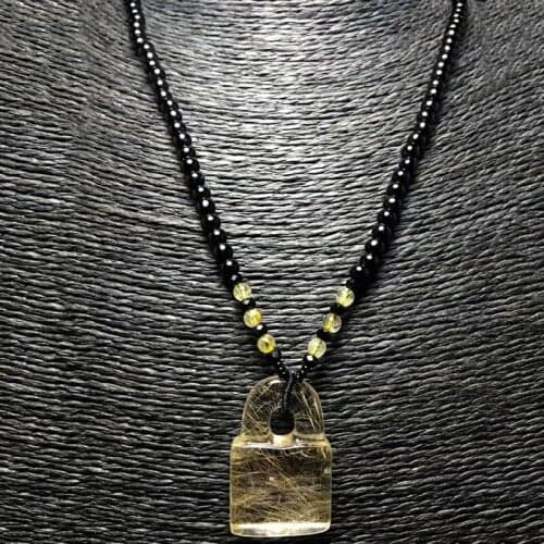 Wholesale Gold Hair Natural Crystal Pendants Fine Hand Carved Key Pendant Sweater Chain Necklace Lucky for Women Gift Jewelry