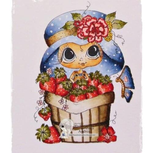 Girl Transparent Clear stamps and metal cutting dies