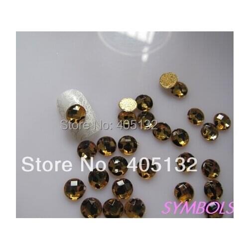 Rc147-3 200pcs/bag Gold&Black 1cm Half-ball Nail Art Decoration Cellphone Decoration
