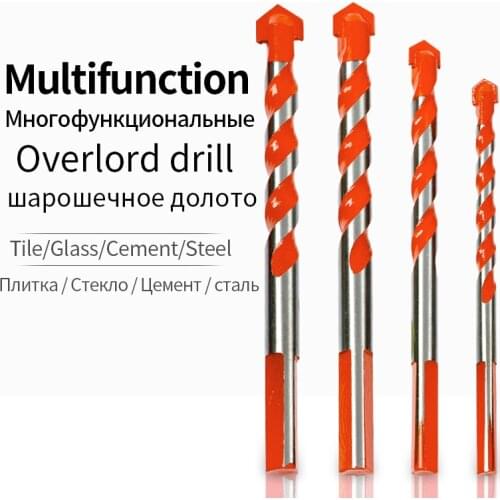 Threaded triangle tungsten steel wall tile concrete drilling bit Household marble Overlord drill Hand electric drill