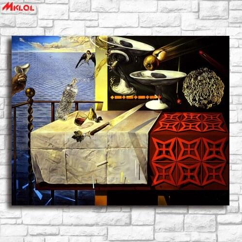 Salvador Dali Still Life-Fast Moving Canvas Painting For Living Room Home Decoration Oil Painting On Canvas Wall Painting