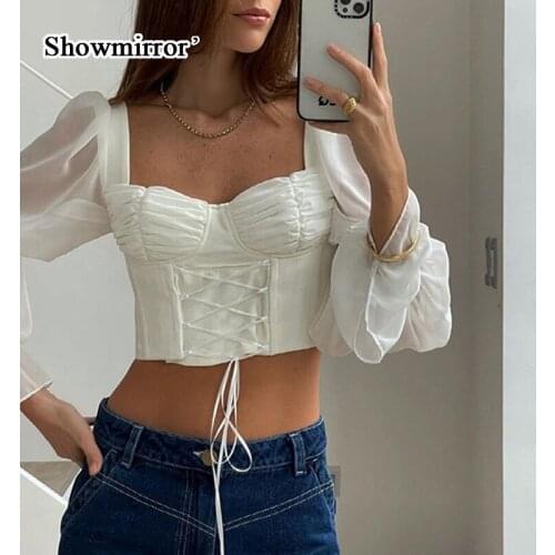 Showmirror Womens Chiffon Blouses