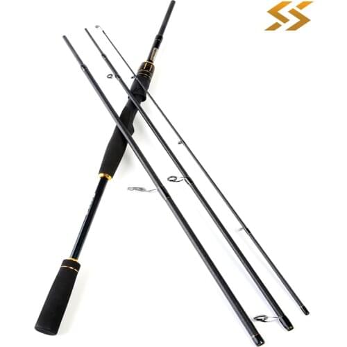 Sougayilang 4 Section Portable Lure Fishing Rod 2.1M 2.4M Carbon Rod Casting/Spinning Travel Rod Carp Fishing Tackle