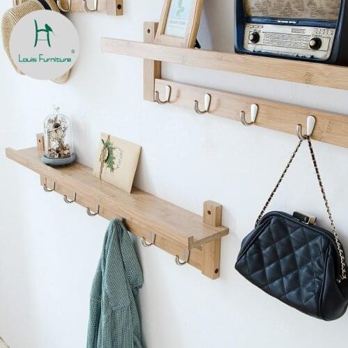 Louis Fashion Coat Racks Wall Shelf Modern Minimalist Living Room Creative Hook Bedroom Background Wall Storage