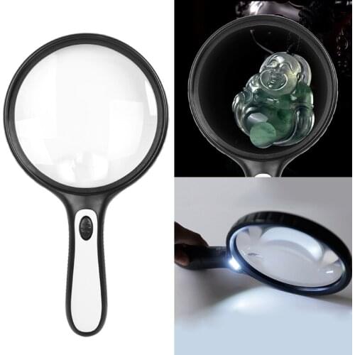 Magnifying Glass Wide Horizontal Lens( 3X 6XMagnification) for Macular Degeneration, Seniors Reading,Inspection, Coins