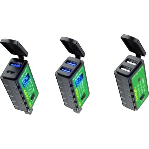 VODOOL Dual USB Motorcycle Charger 12V SAE to USB Waterproof Fast Charging Adapter with On/Off Switch for Mobile Phone GPS New