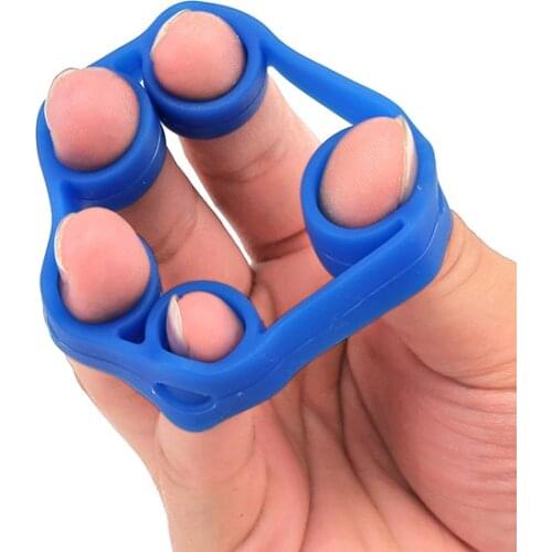 Silicone Finger Strengthener Hand Resistance Band Hand Grip Exerciser Strength Trainer Gripper &T8