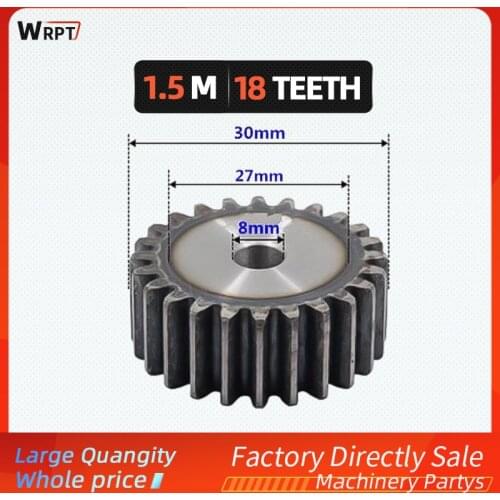1PcS 1.5M 18Teeth 1.5 Mold Motor Gear Wheel Fit for DIY Small Drilling Machine,Gear tooth surface high frequency quenching