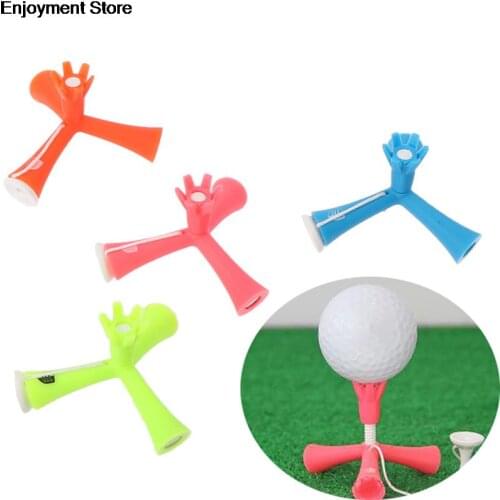 1pc Golf Tee Ball Holder Anti-flying Rotatable Tripod Accessories Self Standing Practice Training Aids Adjustable Height Outdoor