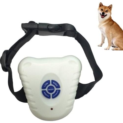1pcs New Adjustable Ultrasonic Dog Anti Bark Collar Pet Stop Barking Anti Bark Training Trainer Control Collar Training Device