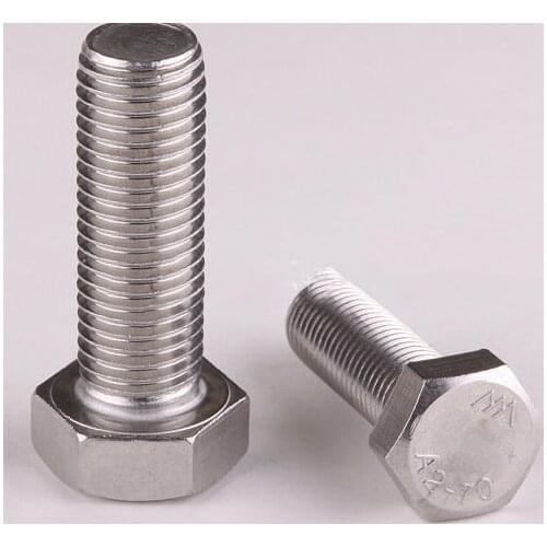2pcs M7 M9 hex bolts hexagon screws 1mm pitch fastener metre 304 stainless steel 10mm-45mm length