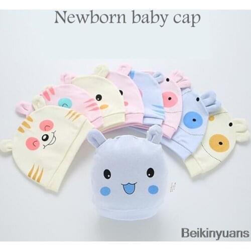 2018 autumn and winter new hat unisex baby boy girl child infant baby color cotton soft cute cartoon kitten puppy hat