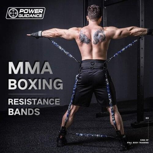 300LB Boxing Taekwondo Jump Resistance Bands Set Leg Arm Strength Training Equipment Explosive Force Resistance Pull Rope Belt