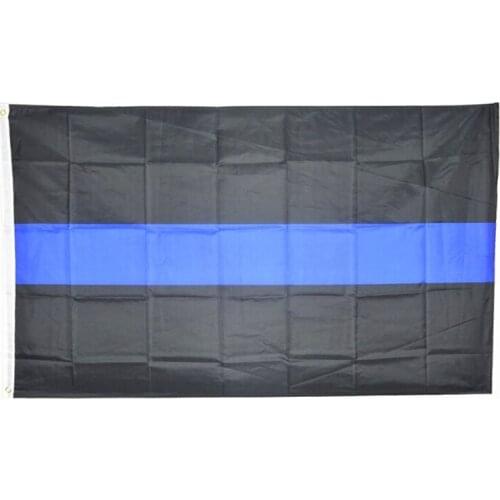 3x5 Police Blue Line Flag Law Enforcement Flag 3'x5' Banner Brass Grommets