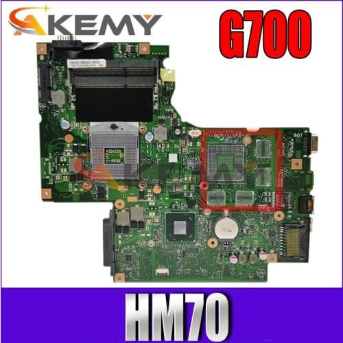 Akemy 11S90003140 BAMBI MAIN BOARD rev 2.1 For Lenovo IdeaPad G700 Laptop motherboard 17.3 inch GMA HD HM70 free cpu