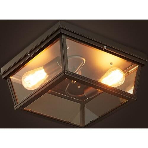 American country minimalist glass balcony aisle corridor porch staircase study Nordic retro industrial ceiling lamp led lighting