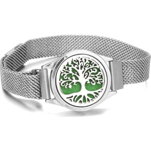 Aromatherapy Locket Bracelet Stainless Steel Bracelet Watch Wristband Essential Oil Aroma Perfume Locket Diffuser Bracelet