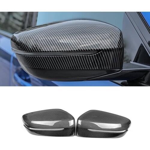 Car Accessories Carbon Fiber Side Rearview Mirror Frame Cover Sticker Replacement Decoration for BMW 5 6 7 Series G30 G32 G10