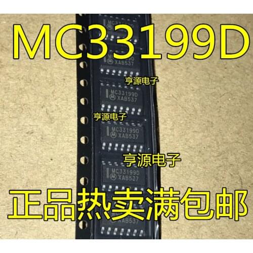 Free shipping MC33199 MC33199D MC33199DR2G SOP14 Automotive ISO 9141 Serial Link Driver