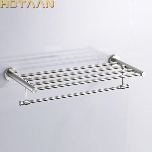 FREE SHIPPING, Bathroom towel holder, 304#stainless steel satin nickel towel rack,60cm round towel rack ,YT-10301