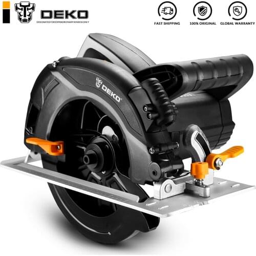 Factory Outlet DEKO DKCS1600 Circular Saw 5000 RPM Cutting Angle Adjustable with Blade Woodworking Portable Electric Saws