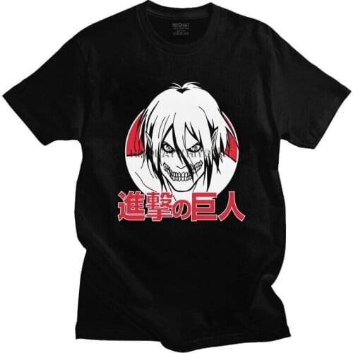 Eren Attack On Titan T Shirt Men Cotton Tshirt Fashion Tee Short Sleeved Anime Manga Shingeki No Kyojin T-shirt Fans Clothing