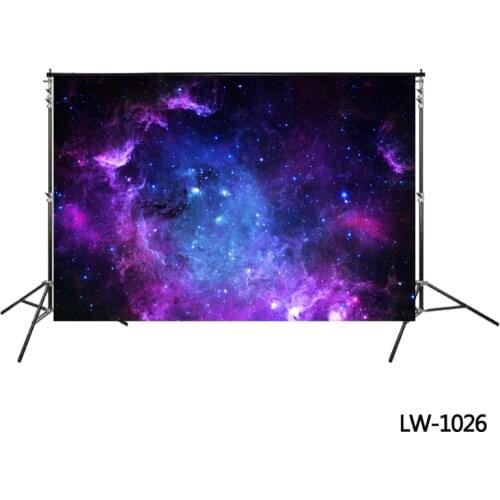 Purple-space-background Blue Universe Backdrop Outer Space Backdrop Sky Galaxy Science Fiction Backdrop Photo Booth Background