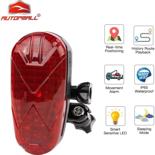 GPS Tracker Bike GPS Tracker Bicycle Waterproof Battery SOS Bicycle GPS Locator TK906 25Days Long Standby Tracking Lifetime Free