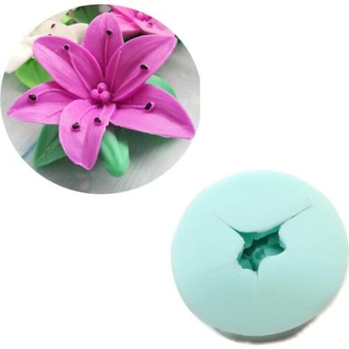 HC0021 Lily 3d Mold Silicone Lily Mold Flower Molds Wedding Flower mould Candle Moulds Silicone soap molds aroma stone moulds