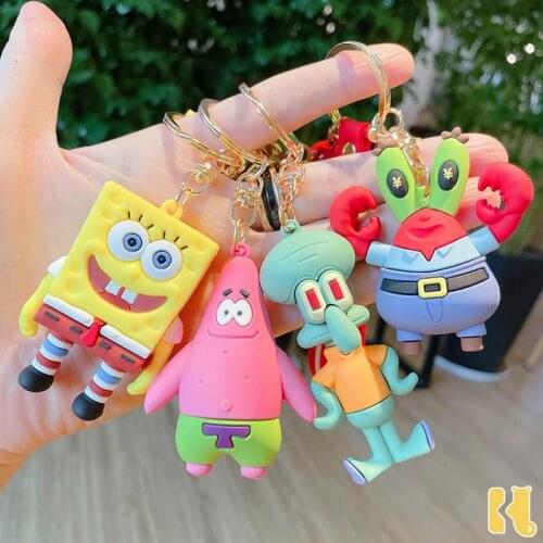 6Cm Kawaii Spongebob Doll Patrick Star Model Anime Anime Figure Cartoon Model Cute Pvc Toys Keychain Birthday Gift for Kids