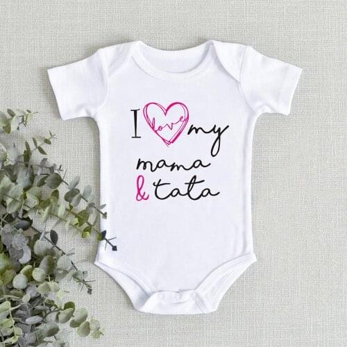 I Love My Mama Baby Bodysuit 2021 Baby Body Onesie Short Sleeve Cotton Newborn Baby Clothes Infint Boy Girl Outfit Romper