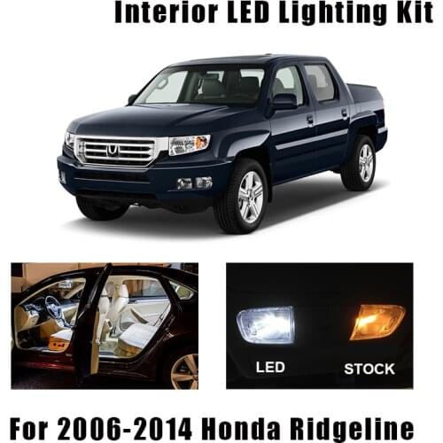 16 Bulbs White Interior LED Car Trunk Cargo Light Kit Fit For 2006-2011 2012 2013 2014 Honda Ridgeline Map Dome Door Plate Lamp