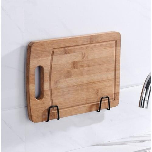 Kitchen 304 Stainless Steel Sponges Chopping Board Holder Adhesive Sink Sponges Drying Rack Sink Storage Organizer Accessories