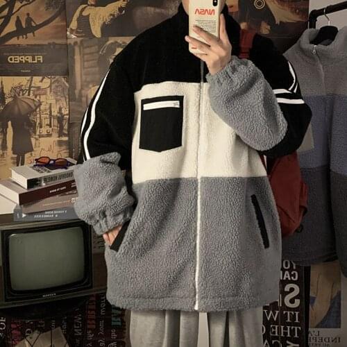 New Lamb wool mens Winter Jacket stylish Shorts Coat Windproof and Warm Male Brand Clothing