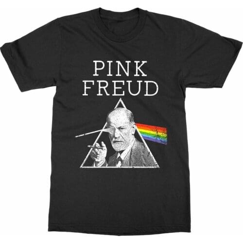 Sigmund Freud Funny Design Summer Cotton T-Shirt Chemistry Biology Experiment Nerd Genius Theory Science