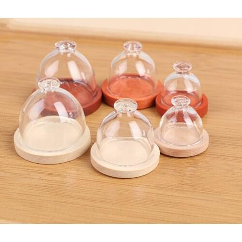 1Pc 1:12 Dollhouse Miniature Candy Jar Cake Cover Dessert Cover Fruit Tray Doll Toy Miniatures Accessories