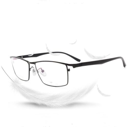 OEYEYEO New Retro Fashion Elite Metal Spectacles Frame Mens Avant Garde Wise Business Art Myopia Optical Frame TR90 Temples