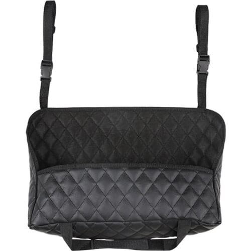 Car Organizer PU Leather Car Storage Net Bag Auto Seat Back Organizer Universal Handbag Holder for Travel Pocket